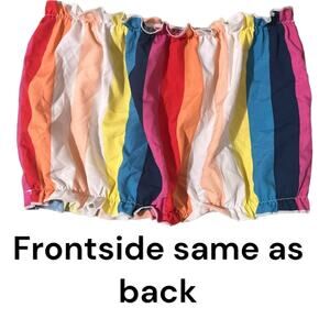 Shein Ruffled Striped Tube Top Ladies Size M